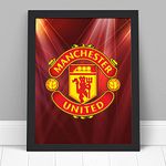 Manchester United Print - Club Badge Design Man Utd Wall Art Poster (A4, Unframed)