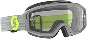 Scott Split OTG Motocross Goggles Grey/Yellow (Gray,One Size)
