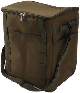 Camping Insulated Food Cooler Bag, Multiple Hanging Positions Large Capacity Collapsible Insulated Cooler Bag Heat Preservation for BBQ (OD Green)