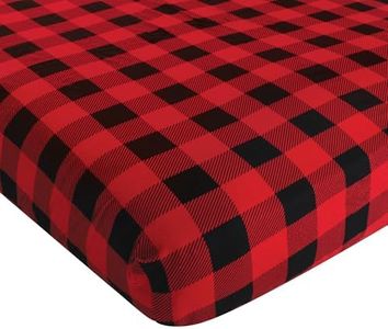 Hudson Baby Lenzuolo con angoli per culla, unisex, in cotone, a quadretti, taglia unica