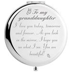 Granddaughter Gifts from Grandma and Grandpa, To My Granddaughter Makeup Mirror for Birthday Graduation Christmas (To Granddaughter)