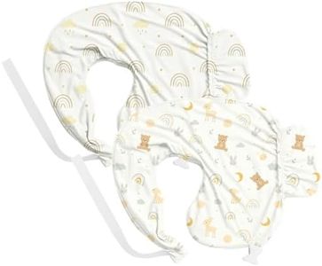 Littogoose Nursing Pillow Covers Compatible with Breast Feeding Pillow Nursing Pillow (2 Pack Covers-Pillow NOT Included)