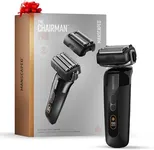 MANSCAPED® The Chairman™ PRO Men’s Foil Shaver - Two Interchangeable Blade Heads, SkinSafe® Four-Blade Foil & Stubble Trimmer, Face Shaver, USB-C & Wireless Compatible Charging, Gentle on Neck Area