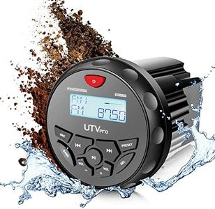 Boat Bluetooth Marine Stereo Radio Boat Radio AM FM Tuner Bluetooth Streaming Music Digital Media on Boats Golf Cart ATV UTV and Spa Hot Tubs, Boat Accessories