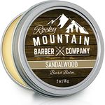 Men’s Sandalwood Beard Balm Made in Canada Featuring Beeswax, Shea Butter, Coconut Oil and Real Sandalwood Essential Oil By Rocky Mountain Barber Company