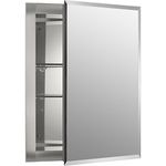 KOHLER K-Cb-CLR1620FS Frameless 16 Inch X 20 Inch Aluminum Bathroom Medicine Cabinet;; Recess Installation Only