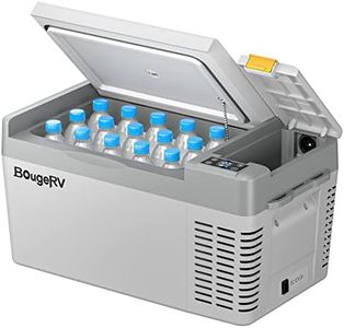 BougeRV 12 Volt Refrigerator, CRPRO 21 Quart 12V Car Fridge, Portable Freezer (-8℉~50℉), Compressor Electric Cooler with 12V/24 DC, 110-240 AC for Outdoor Camping Overlanding Truck RV SUV Van (White)
