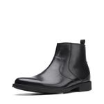 Clarks Collection Men's Whiddon Zip Chelsea Boot, Black Leather, 11 Medium US