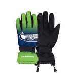 NFL Seattle Seahawks Insulated Gradient Big Logo Gloves, Team Colors, Small/Medium