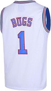 TUEIKGU Mens #1 Bugs Basketball Jersey for Women Movie Couples Halloween Costume (White, X-Large)