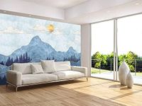 MFWFM Nature Landscape Mural Wallpaper Abstract Mountain Wall Coverings for Bedroom Living Room