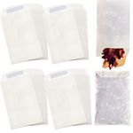 Tenare 100 Pcs Glassine Bags Peel Resealable Glassine Envelopes Small Paper Confetti Bags Flap Open Top Wax Melt Packaging Wedding Favours for Flowers Seed Candle (70 x 105 mm)