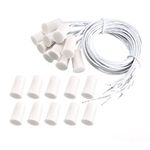 uxcell N.C. Recessed Wired Security Window Door Contact Sensor Alarm Magnetic Reed Switch White RC-33 10pcs