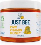 Just Bee Raw Vitamin Honey, raw natural honey with vitamins, floral and meadow honey with Vitamin C, B6, B12, Echinacea (260g jar)