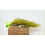 Olive Beadeye Fishing Fly, 4 Pack Olive Beadeye Snake Flies, Size 10, Rear Hook, Fly Fishing, Bead eye Lures.