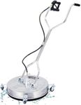 30" Pressure Washer Surface Cleaner with 4 Wheels - Stainless Steel Dual Handle Surface Cleaner 5200 PSI for Pressure Washer Attachment for Driveways, Pathway, Sidewalks, Patios, Decks