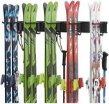 Wallignix Ski Rack, Wall Mounted Ski Storage for Garage Storage Snowboard Organizer System, 10 Pairs of Skis Holder Hangers for Home Shed, Holds Up to 300lbs