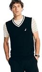 Nautica Men's Cricket Sweater Vest, (Fall/Winter 2024) Perfect Black, Large