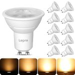 Lepro GU10 LED Bulbs Dimmable, Warm White 2700K, 4.5W 345lm, 50W Halogen Spotlight Bulb Equivalent, 38° Narrow Beam, Energy Saving GU10 LED Light Bulbs, Pack of 10