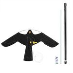 Bird Repeller, Extendable Bird Repellent Scarer Flying Eagle Kite Shape with Telescopic Pole for Home Outdoor Garden Farm (7M)