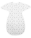 MOXTOYU Baby Swaddle Blanket, 100% Cotton 0.5 Tog Newborn Swaddle Wrap, Arms Up Baby Transition Swaddle with Adjustable Sleeves and Dual Zippers, Gift for Birthday to Newborns 0-6M, white