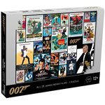 Winning Moves James Bond Movie poster 1000 Piece Jigsaw Puzzle Game, featuring 25 classic movie posters includes You Only Live Twice and Licence to Kill, gift for ages 12 plus