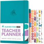 Clever Fox Teacher Planner – School Year Planner with Calendars & Lesson Plans – Teacher Plan Book for Classroom & Homeschool Organization - Undated, 18x25cm, Hardcover (Turquoise)