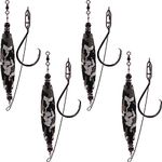 Catfish Float Rigs Fishing Bobbers Popping Cork Tackle Catfishing Equipment Combo for Bank River Lake EVA Peg Artificial High Buoyancy Body Circle Hooks Weight (Pack of 4, 3")