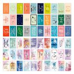 60 PCS Inspirational Quote Note Cards, Mini Note Cards, Workplace Gifts, Thank You Card, Encouragement Greeting Cards for Employees, Students, Coworkers (2 Styles)