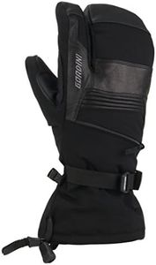 Gordini Men's Men's Gore-tex Storm Trooper Three Finger Waterproof Mittens, Black, Small