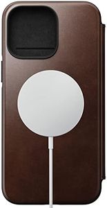 Nomad - Modern Horween Leather Folio Case - Compatible with Apple iPhone 14 Pro - Brown