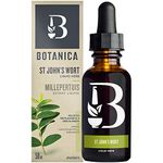 Botanica St John’s Wort Liquid Herb Extract Tincture – Relieves Restlessness & Nervousness, Mood Elevator For Anxiety– Natural Herb Extract Remedy, Non-GMO, Vegan, Gluten Free (50mL)