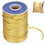 Gold Piping Trim for Sewing, Satin Piping Trim Edging Braid Piping Bias Sewing Piping Fabric Piping Trim for Table Cloth Or Garment Refined Finishes 70 Meters(Gold)