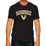 Campus Colors Vanderbilt Commodores Adult Arch & Logo Soft Style Gameday T-Shirt - Black, X-Large