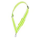 Navaris Reflective Sash - Reflector Sash with Pocket and Carabiner Clip for Men and Women - Yellow