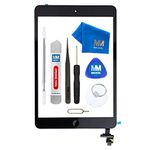 MMOBIEL Digitizer Front Glass Replacement Compatible with iPad Mini 1 2012 / iPad Mini 2 2013 - A1432 A1455 / A1489 A1490 A1491-7.9 Inch - Touch Screen Digitizer - Incl. Toolkit - Black