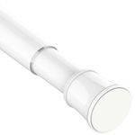 Extendable Telescopic Curtain Rod Extendable Window Tension Rod No Drilling Shower Curtain Pole,Tension Rod for Curtains,Kitchen, Closet,Hanging Pole No Tool Require, 185-250 cm (72.8-98.4"), White