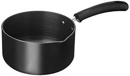 Amazon Brand - Solimo Hard Anodized Saucepan with Bakelite Handle - 1.5 litres (28cm, 3mm thickness), Aluminium, Black