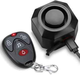 WSDCAM USB Rechargeable Bike Alarm with Remote 110dB Loud Volume Adjustable Wireless Vehicle Security Alarm System Anti Theft Vibration Motion Sensor Alarm for Car Trailer Motorcycle Scooter Ebike