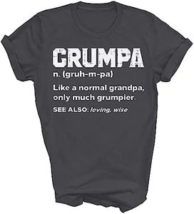 Grumpa Normal Grandpa Grumpy Funny Grandfather Papa Granddad Gift Unisex Shirt Women Men T-Shirt (Dark Heather;XL)