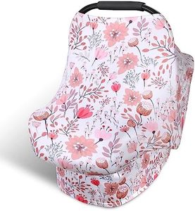 Rquite Car Seat Covers for Babies, Baby Car Seat Canopy Carrier Cover, Breathable Nursing Cover for Breastfeeding, Stretchy Carseat Cover Boys Girls, Multi-Use Infant Carseat Stroller Cover