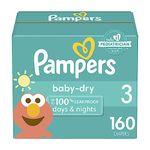 Pampers Baby Dry Diapers - Size 3, 160 Count, Absorbent Disposable Diapers