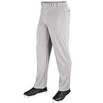 CHAMPRO mens Ob Loose-fit MVP Open Bottom Relaxed Fit Baseball Pant, Grey, Medium US