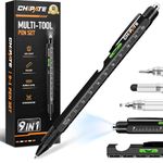 Chipate Gifts for Men, 9 in 1 Multi Tool Pen, Mens Gifts for Christmas, Birthday Gifts for Him, Stocking Fillers for Men, Gifts for Men Who Have Everything, Gadgets for Men Gifts, Secret Santa Gifts