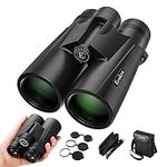 12x42 HD Binoculars for Adults, Super Bright High Power Binoculars with Large View, Clear Low Light Night Vision, BAK4, FMC Prisms, Waterproof Compact Binoculars for Bird Watching Hunting Stargazing