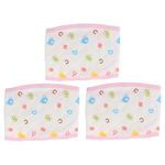 MILISTEN 3Pcs Baby Belly Band Adjustable Cute Printed Newborn Umbilical Hernia Belt Baby Belly Binder Warmer Toddler Infant Belly Wrap Navel Support Pink