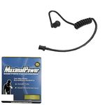 MaximalPower MaximalPower Twist On Black Coiled Acoustic Tube for Two-Way Radio Surveillance and Listen Only Earpiece (1 Pack)