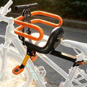 OUSEXI Child Bike Seat - Front Mount, Kids Bike Seat for Adult Bike,Retractable Baby Bike Seat Front Mounted, Toddler Bike Seat for Children 2~6 Years (with Crossbar-D)