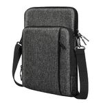 Dadanism 13.3 Inch Tablet Sleeve Shoulder Bag Carrying Case for iPad Pro 12.9" M2 6th/5th/4th/3rd Gen, iPad Pro 13" M4 2024, iPad Air 13" 2024, Galaxy Tab S9 FE+/S9+/S8+/S7 FE/S7+ 12.4", Dark Gray