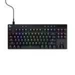 Logitech G PRO X TKL Rapid Tenkeyless Wired Gaming Keyboard with Magnetic Analog Switches, Rapid Trigger Mode, Adjustable Actuation, and Customizable RGB Lighting - Black